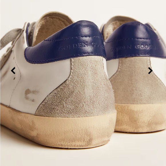 Golden Goose - Women's Super-Star with suede star and blue heel tab - Picture 3 of 8